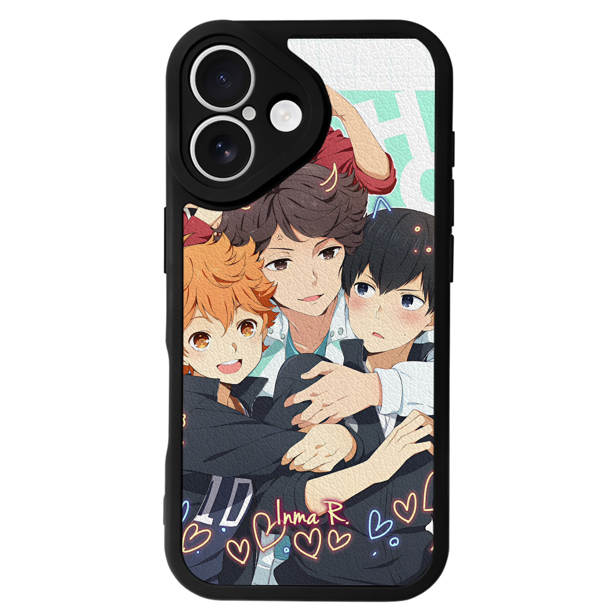 （画像用） ハイキュー!! Haikyu!! 【iPhone 16シリーズ対応】シリコンスマホケース（レザー調） 材質：シリコン
